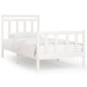 White Solid Wood Pine Bed Frame 100x200 cm | Hipo Market