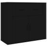 Stylish Highboard in Black Engineered Wood - Hipomarket