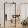 Sliding Door ESG Glass and Aluminium 102x205 cm Black Size 102 x 205 cm Quantity in Package 1 Model 3x2 grids 