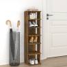 Shoe Rack Smoked Oak - Space-Saving Storage Solution