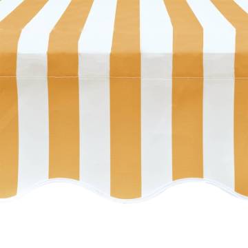 Awning Top Sunshade Canvas - Sunflower Yellow & White (6x3m)