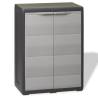 Garden Storage Cabinet with 1 Shelf Black and Grey Colour black and grey Size 65 x 38 x 87 cm Quantity in Package 1 Number of 