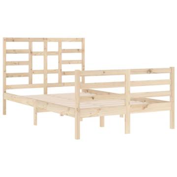 Solid Wood Bed Frame 120x200 cm | Modern & Sturdy Design