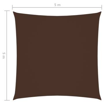 Brown Sunshade Sail Oxford Fabric 5x5m - Durable Protection