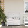 Garden Storage Box White 99x49.5x58.5 cm Solid Wood Fir Colour white Size 99 x 49.5 x 58.5 cm 