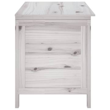 Garden Storage Box White - Solid Fir Wood 99x49.5x58.5 cm