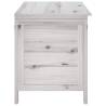 Garden Storage Box White - Solid Fir Wood 99x49.5x58.5 cm