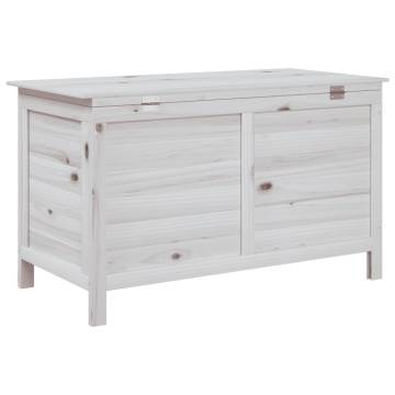 Garden Storage Box White - Solid Fir Wood 99x49.5x58.5 cm