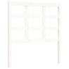 Solid Pine Wood Bed Frame with Headboard - Small Single White