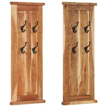 Coat Racks 2 pcs Solid Wood Acacia - Elegant & Durable