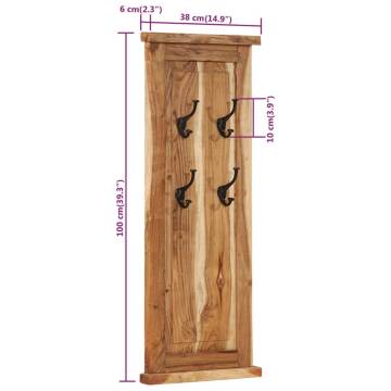 Coat Racks 2 pcs Solid Wood Acacia - Elegant & Durable