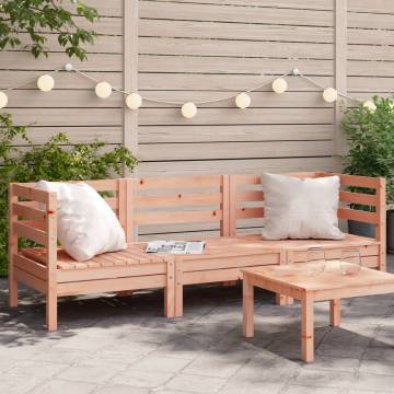 Garden Sofa 3-Seater Solid Wood Douglas | Hipomarket UK