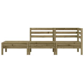 Garden Sofa 3-Seater Impregnated Wood Pine - Stylish Outdoor Seating