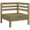 Garden Sofa 3-Seater Impregnated Wood Pine - Stylish Outdoor Seating