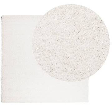 Shaggy Rug High Pile Modern Cream - 120x120 cm | HipoMarket