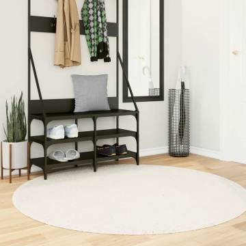 Shaggy Rug High Pile Modern Cream Ø 160 cm - Soft & Durable