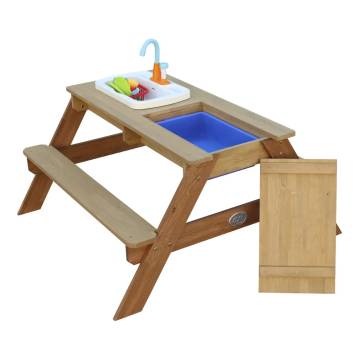 AXI Emily Sand & Water Picnic Table with Play Kitchen - Brown