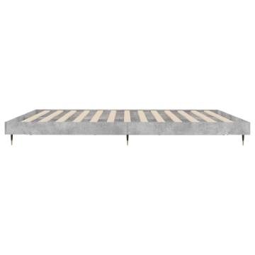 Concrete Grey Bed Frame 160x200 cm | Durable & Stylish