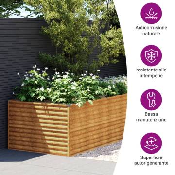 Garden Raised Bed 479x100x69 cm Corten Steel - Durable & Stylish