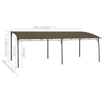 Garden Sunshade Awning 6x3x2.55 m Taupe - Perfect Outdoor Shelter