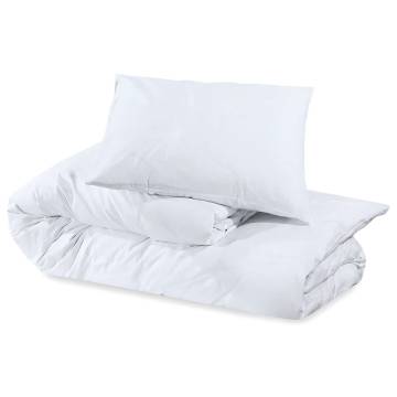 Duvet Cover Set White 240x220 cm | Light-weight Microfiber