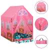 Children Play Tent with 250 Balls Pink 69x94x104 cm Colour multicolour 1 Quantity in Package 1 