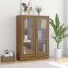 Brown Oak Vitrine Cabinet - Stylish Storage Solution | Hipo Market