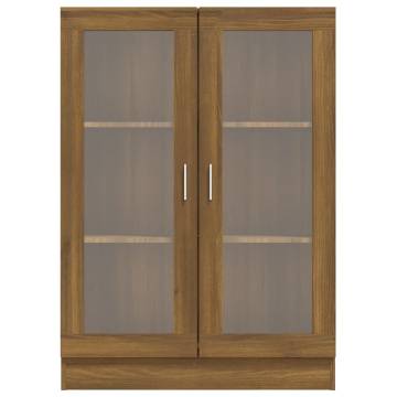 Brown Oak Vitrine Cabinet - Stylish Storage Solution | Hipo Market