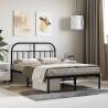 Metal Bed Frame with Headboard Black 120x200 cm Colour black Size 120 x 200 cm Model with headboard 