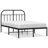 Metal Bed Frame with Headboard Black 120x200 cm - Hipomarket