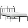 Metal Bed Frame with Headboard Black 120x200 cm - Hipomarket