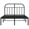 Metal Bed Frame with Headboard Black 120x200 cm - Hipomarket