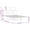 Metal Bed Frame with Headboard Black 120x200 cm - Hipomarket