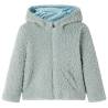 Kids' Hooded Jacket Teddy Faux Fur Mint Green 116 Colour green Size 116 (5-6y) 