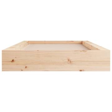 Double Bed Frame 135x190 cm - Solid Pine Wood | Hipo Market