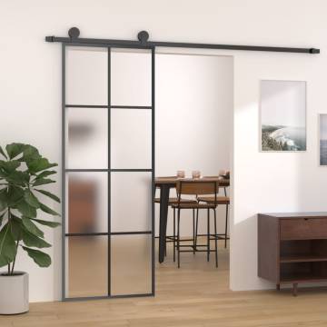 Stylish Sliding Door with Hardware Set - 76x205 cm ESG Glass