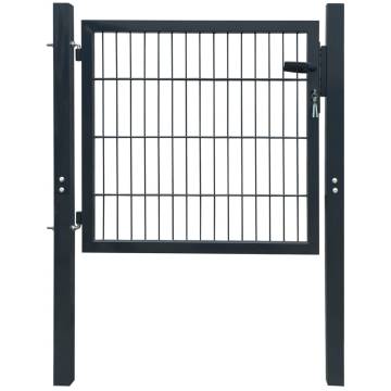 2D Fence Gate (Single) Anthracite Grey - 106 x 130 cm