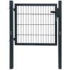 2D Fence Gate (Single) Anthracite Grey 106 x 130 cm Colour grey Size 106 x 130 cm 