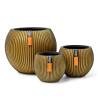 Capi 3 Piece Gold Ball Vase Set - Stylish Indoor Planters