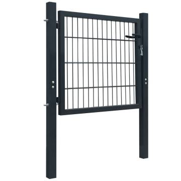 2D Fence Gate (Single) Anthracite Grey - 106 x 130 cm