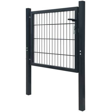 2D Fence Gate (Single) Anthracite Grey - 106 x 130 cm