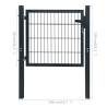 2D Fence Gate (Single) Anthracite Grey - 106 x 130 cm