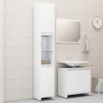 Stylish 3 Piece Bathroom Furniture Set in White