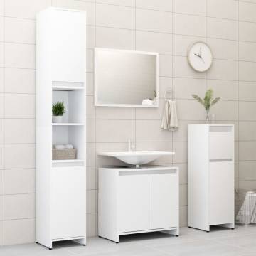 Stylish 3 Piece Bathroom Furniture Set in White