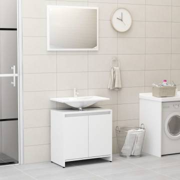 Stylish 3 Piece Bathroom Furniture Set in White