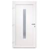 Front Door White PVC 108x208 cm - Secure & Elegant Design