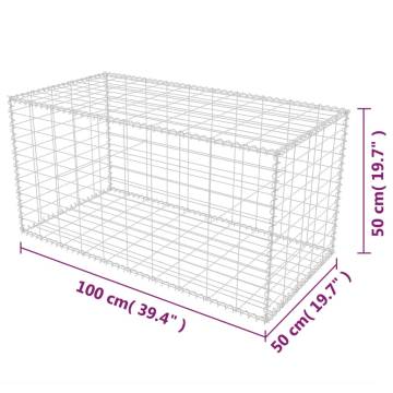 Gabion Basket Galvanised Steel 100x50x50 cm - Durable & Stylish