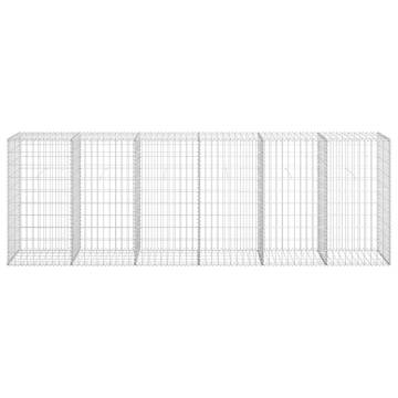 Gabion Wall with Covers - Galvanised Steel 300x50x100 cm