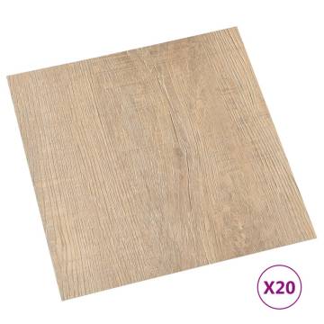 Self-Adhesive PVC Flooring Planks - 20 pcs Brown | HipoMarket