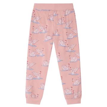 Kids' Long Sleeve Pyjamas - Light Pink Swan Print | HipoMarket